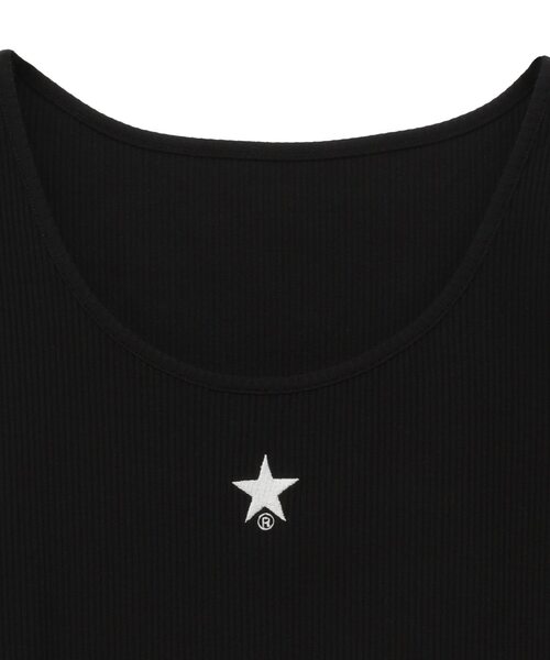 CONVERSE TOKYO（コンバーストウキョウ）の「STAR★ ONEPOINT GARTER RIB TANK TOP（タンクトップ・レディース・ブラック/ピンク/ホワイト・FREE）」の14枚目の写真
