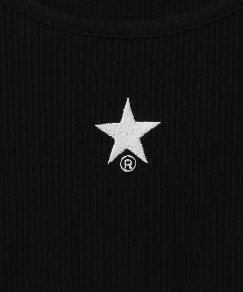 CONVERSE TOKYO（コンバーストウキョウ）の「STAR★ ONEPOINT GARTER RIB TANK TOP（タンクトップ・レディース・ブラック/ピンク/ホワイト・FREE）」の17枚目の写真