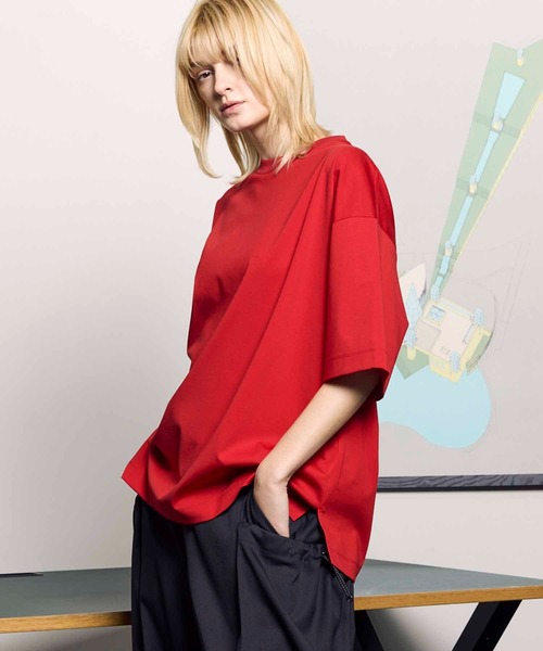 MAISON SPECIAL(メゾンスペシャル)の「《UNISEX》Smashing Light Punch Prime-Over Crew Neck T-Shirt/スマッシングライトポンチプライムオーバークルーネックティーシャツ【MAISON SPECIAL/メゾンスペシャル】(Tシャツ/カットソー・メンズ・ブラック/チャコールグレー/ホワイト/レッド・1/0/2)」の4枚目の写真