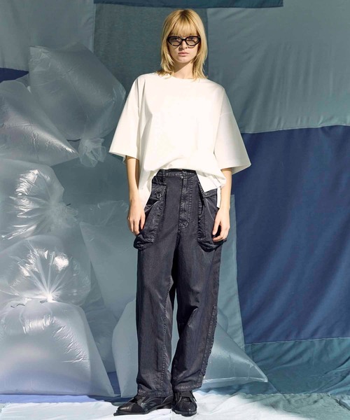 MAISON SPECIAL(メゾンスペシャル)の「《UNISEX》Smashing Light Punch Prime-Over Crew Neck T-Shirt/スマッシングライトポンチプライムオーバークルーネックティーシャツ【MAISON SPECIAL/メゾンスペシャル】(Tシャツ/カットソー・メンズ・ブラック/チャコールグレー/ホワイト/レッド・1/0/2)」の5枚目の写真