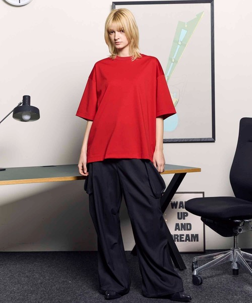 MAISON SPECIAL(メゾンスペシャル)の「《UNISEX》Smashing Light Punch Prime-Over Crew Neck T-Shirt/スマッシングライトポンチプライムオーバークルーネックティーシャツ【MAISON SPECIAL/メゾンスペシャル】(Tシャツ/カットソー・メンズ・ブラック/チャコールグレー/ホワイト/レッド・1/0/2)」の9枚目の写真