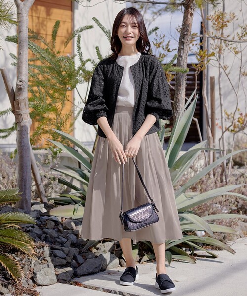 パンチングレースブルゾン（ブルゾン）｜Tiaclasse（ティア