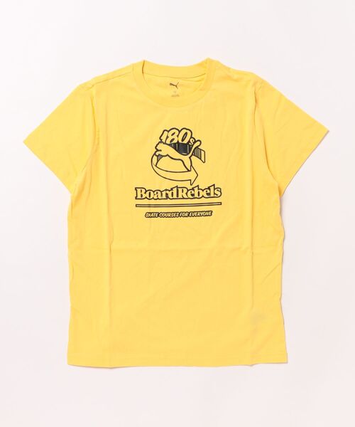 PUMA(プーマ)の「《PUMA》MID90S Tシャツ(Tシャツ/カットソー・キッズ・イエロー/グリーン/ブラック・130/140/150/160)」の3枚目の写真