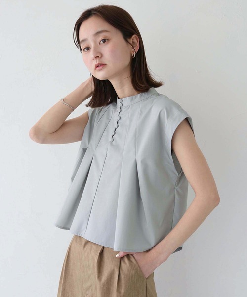CLEIO（クレイオ）の「【CLEIO】タックフレアフレンチスリーブブラウス TUCKED FLARE FRENCH SLEEVE BLOUSE/293-13611（Tシャツ/カットソー・レディース・イエロー/グレー/ホワイト・FREE）」の3枚目の写真