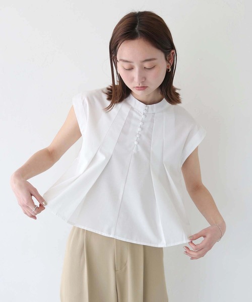 CLEIO（クレイオ）の「【CLEIO】タックフレアフレンチスリーブブラウス TUCKED FLARE FRENCH SLEEVE BLOUSE/293-13611（Tシャツ/カットソー・レディース・イエロー/グレー/ホワイト・FREE）」の16枚目の写真