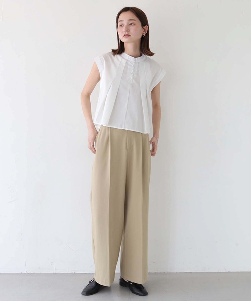 CLEIO（クレイオ）の「【CLEIO】タックフレアフレンチスリーブブラウス TUCKED FLARE FRENCH SLEEVE BLOUSE/293-13611（Tシャツ/カットソー・レディース・イエロー/グレー/ホワイト・FREE）」の22枚目の写真