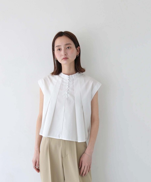 CLEIO（クレイオ）の「【CLEIO】タックフレアフレンチスリーブブラウス TUCKED FLARE FRENCH SLEEVE BLOUSE/293-13611（Tシャツ/カットソー・レディース・イエロー/グレー/ホワイト・FREE）」の19枚目の写真