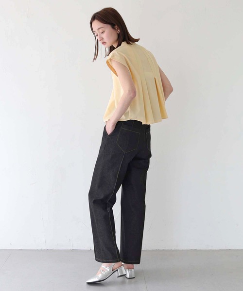 CLEIO（クレイオ）の「【CLEIO】タックフレアフレンチスリーブブラウス TUCKED FLARE FRENCH SLEEVE BLOUSE/293-13611（Tシャツ/カットソー・レディース・イエロー/グレー/ホワイト・FREE）」の8枚目の写真