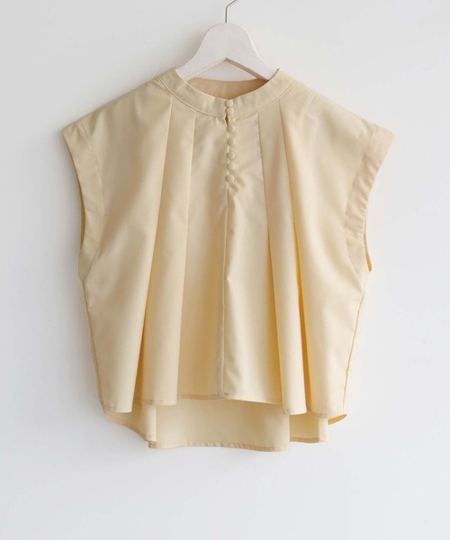 CLEIO（クレイオ）の「【CLEIO】タックフレアフレンチスリーブブラウス TUCKED FLARE FRENCH SLEEVE BLOUSE/293-13611（Tシャツ/カットソー・レディース・イエロー/グレー/ホワイト・FREE）」の10枚目の写真