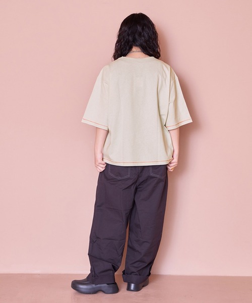 MARKEY'S（マーキーズ）の「ワイドプリントＴ(AMOR)/おとな（Tシャツ/カットソー・レディース・オフホワイト/ブラック・160cm）」の7枚目の写真