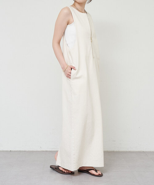 【美品】SHENERYシーナリー ワンピース 2way 白 ホワイト38 SHENERY（シーナリー）の「2WAYリネンタイトワンピース