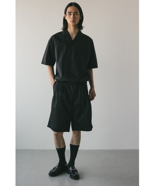 STYLEMIXER（スタイルミキサー）の「フロントベルトハーフパンツ（その他パンツ・メンズ・ブラック/ライトブラウン・MEDIUM/LARGE）」の4枚目の写真