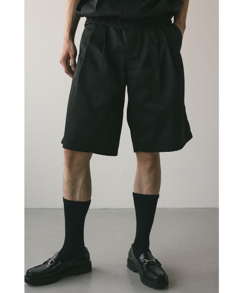 STYLEMIXER（スタイルミキサー）の「フロントベルトハーフパンツ（その他パンツ・メンズ・ブラック/ライトブラウン・MEDIUM/LARGE）」の5枚目の写真