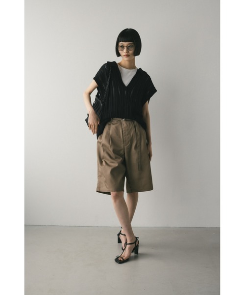 STYLEMIXER（スタイルミキサー）の「フロントベルトハーフパンツ（その他パンツ・メンズ・ブラック/ライトブラウン・MEDIUM/LARGE）」の16枚目の写真