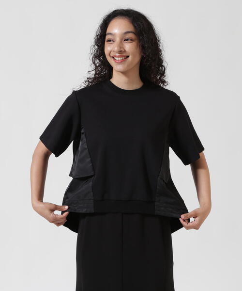 Risley（リズレー）の「Risley/リズレー/タック五分袖ＰＯ（Tシャツ/カットソー・レディース・ブラック/ホワイト・F）」の3枚目の写真