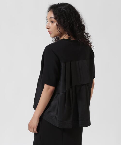 Risley（リズレー）の「Risley/リズレー/タック五分袖ＰＯ（Tシャツ/カットソー・レディース・ブラック/ホワイト・F）」の4枚目の写真