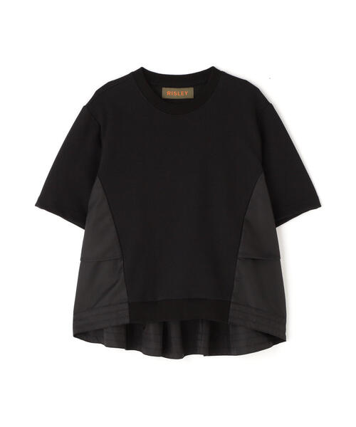 Risley（リズレー）の「Risley/リズレー/タック五分袖ＰＯ（Tシャツ/カットソー・レディース・ブラック/ホワイト・F）」の7枚目の写真