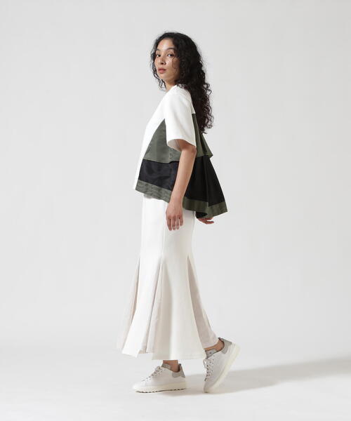 Risley（リズレー）の「Risley/リズレー/タック五分袖ＰＯ（Tシャツ/カットソー・レディース・ブラック/ホワイト・F）」の12枚目の写真