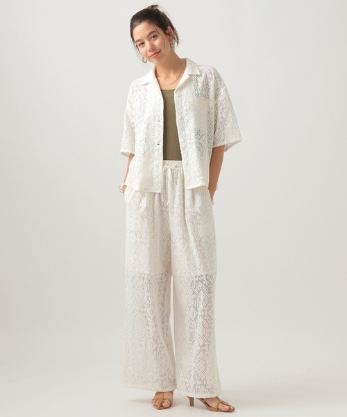 BAYFLOW（ベイフロー）の「[トレンドライク]レースワイドパンツ（その他パンツ・レディース・ブラック/オフホワイト・FREE）」の14枚目の写真