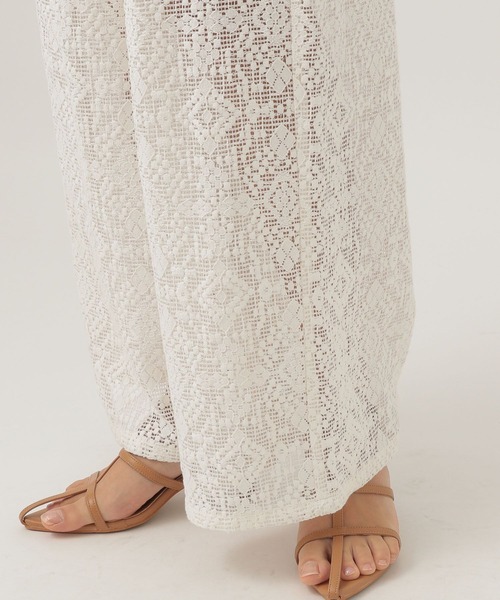 BAYFLOW（ベイフロー）の「[トレンドライク]レースワイドパンツ（その他パンツ・レディース・ブラック/オフホワイト・FREE）」の11枚目の写真