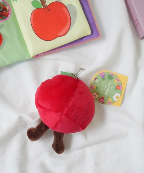 赤い唇モチーフのストラップ Port / ポート 】 フルーツ＆ベジタブル 唇マスコット キーホルダー