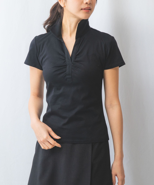 NARACAMICIE(ナラカミーチェ)の「【NARACAMICIE】60スムーススタンドカットソー(Tシャツ/カットソー・レディース・ネイビー/レッド/ブラック/ホワイト・S/M/L)」の12枚目の写真