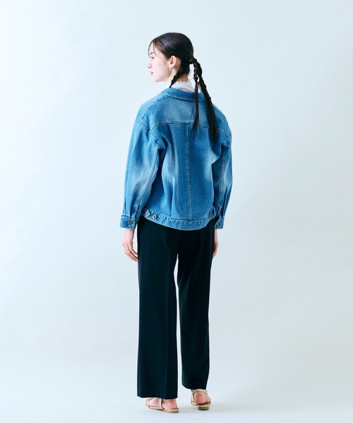 Audie a Muses(オーディアミューズ)の「タックワイドパンツ(その他パンツ・レディース・ベージュ/ブラック・38/36)」の8枚目の写真