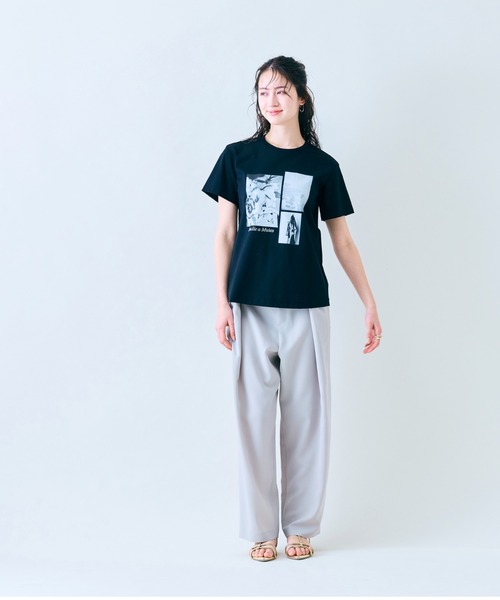 Audie a Muses(オーディアミューズ)の「タックワイドパンツ(その他パンツ・レディース・ベージュ/ブラック・38/36)」の16枚目の写真