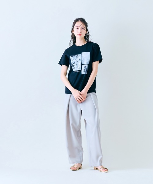 Audie a Muses(オーディアミューズ)の「タックワイドパンツ(その他パンツ・レディース・ベージュ/ブラック・38/36)」の15枚目の写真