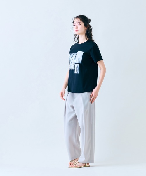 Audie a Muses(オーディアミューズ)の「タックワイドパンツ(その他パンツ・レディース・ベージュ/ブラック・38/36)」の17枚目の写真
