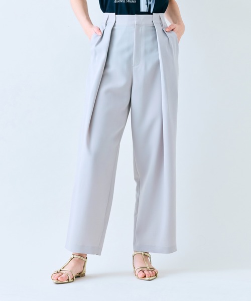 Audie a Muses(オーディアミューズ)の「タックワイドパンツ(その他パンツ・レディース・ベージュ/ブラック・38/36)」の21枚目の写真