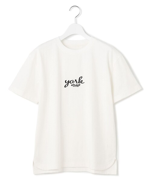 J.PRESS YORK STREET(ジェイプレスヨークストリート)の「【WOMEN】ベーシックロゴ Tシャツ(Tシャツ/カットソー・レディース・ホワイト系/ブラック系/ピンク系/ライトグリーン系・F)」の1枚目の写真