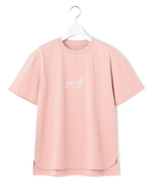 J.PRESS YORK STREET(ジェイプレスヨークストリート)の「【WOMEN】ベーシックロゴ Tシャツ(Tシャツ/カットソー・レディース・ホワイト系/ブラック系/ピンク系/ライトグリーン系・F)」の4枚目の写真