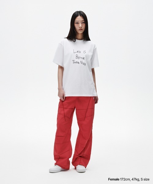 MAHAGRID(マハグリッド)の「『mahagrid/マハグリッド』 GRUNGE DOODLE TEE /グランジドゥードゥル 半袖Tシャツ(Tシャツ/カットソー・メンズ・ホワイト/チャコールグレー・M/L)」の3枚目の写真