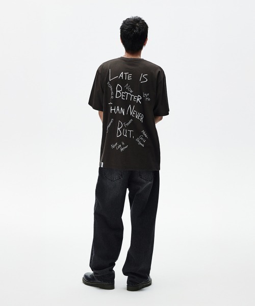 MAHAGRID(マハグリッド)の「『mahagrid/マハグリッド』 GRUNGE DOODLE TEE /グランジドゥードゥル 半袖Tシャツ(Tシャツ/カットソー・メンズ・ホワイト/チャコールグレー・M/L)」の8枚目の写真