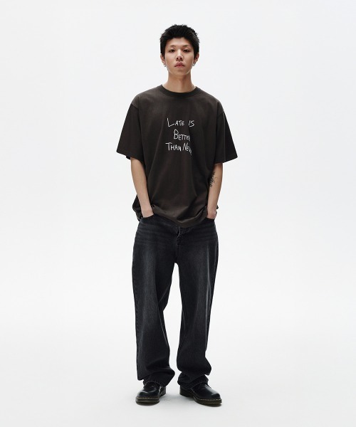 MAHAGRID(マハグリッド)の「『mahagrid/マハグリッド』 GRUNGE DOODLE TEE /グランジドゥードゥル 半袖Tシャツ(Tシャツ/カットソー・メンズ・ホワイト/チャコールグレー・M/L)」の7枚目の写真