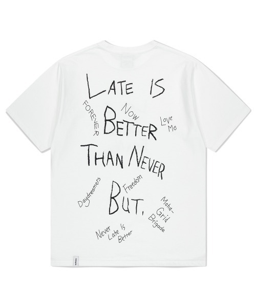 MAHAGRID(マハグリッド)の「『mahagrid/マハグリッド』 GRUNGE DOODLE TEE /グランジドゥードゥル 半袖Tシャツ(Tシャツ/カットソー・メンズ・ホワイト/チャコールグレー・M/L)」の9枚目の写真