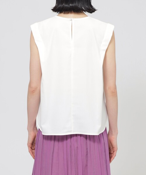 TRANS WORK(トランスワーク)の「【L】【ウォッシャブル】トリコットタックデザインカットソー(Tシャツ/カットソー・レディース・ブラック/オフホワイト・44)」の7枚目の写真
