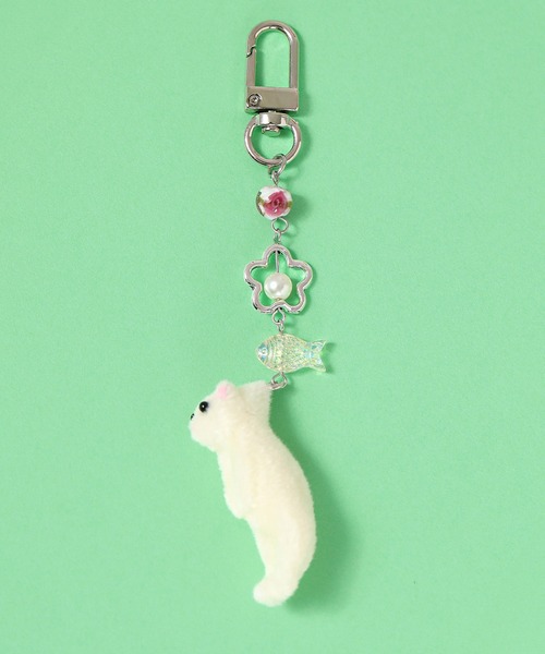 セール】にゃー つままれ子猫 チャーム キーホルダー（チャーム