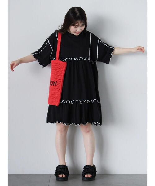 ehka sopo（エヘカソポ）の「フリルサンダル（サンダル・レディース・ブラック/キナリ/グリーン・L/M）」の9枚目の写真