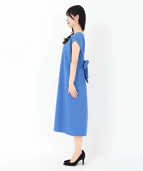 STRAWBERRY-FIELDS(ストロベリーフィールズ)の「ライトトロクロス_キーネックワンピース ワンピース(ワンピース・レディース・ネイビー/ライトベージュ/ロイヤルブルー/ピンク・2)」の6枚目の写真