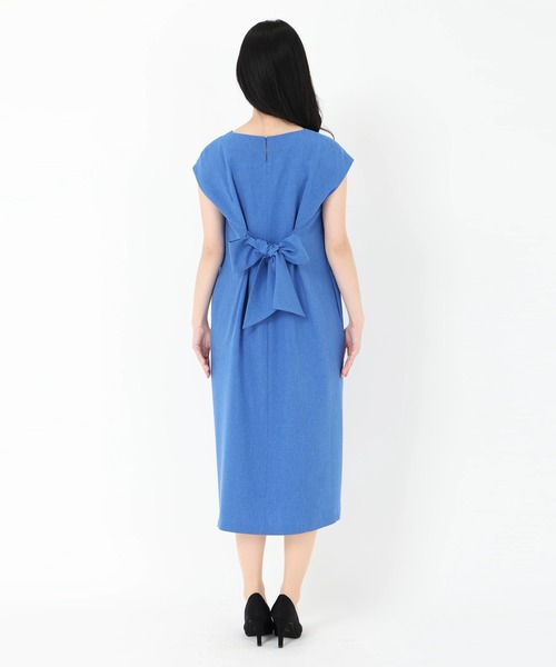 STRAWBERRY-FIELDS(ストロベリーフィールズ)の「ライトトロクロス_キーネックワンピース ワンピース(ワンピース・レディース・ネイビー/ライトベージュ/ロイヤルブルー/ピンク・2)」の7枚目の写真