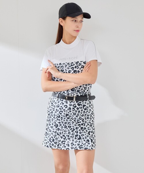JUN&ROPE'（ジュンアンドロペ）の「【UV CARE】【吸水速乾】【ストレッチ】バイカラーモックプルオーバー（Tシャツ/カットソー・レディース・ホワイト系その他2/ブラック・L/M/S）」の5枚目の写真