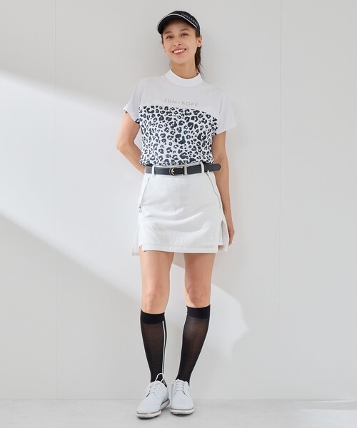 JUN&ROPE'（ジュンアンドロペ）の「【UV CARE】【吸水速乾】【ストレッチ】バイカラーモックプルオーバー（Tシャツ/カットソー・レディース・ホワイト系その他2/ブラック・L/M/S）」の7枚目の写真
