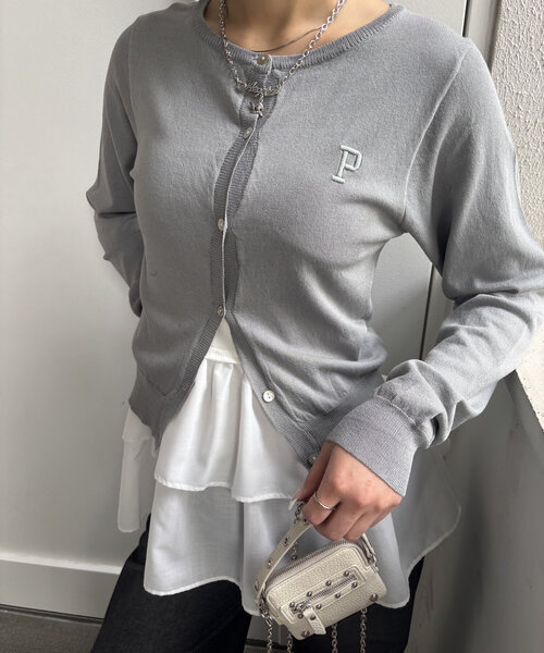 WHO'S WHO gallery（フーズフーギャラリー）の「フリルヘムキャミ（キャミソール・レディース・ブラック/オフホワイト・FREE）」の4枚目の写真