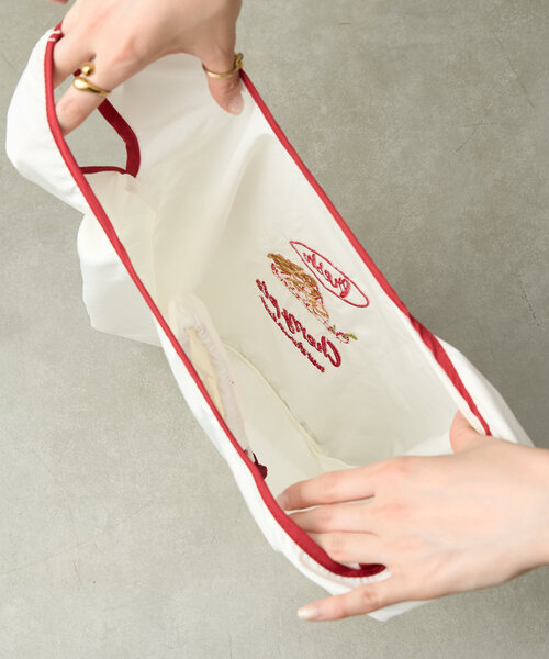 BIRTHDAY BAR（バースデイバー）の「リトルモカコンパクトマルシェバッグ（エコバッグ/サブバッグ・レディース・ホワイト系その他/ホワイト/ネイビー・0）」の22枚目の写真