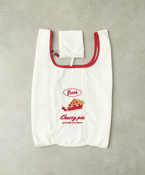 BIRTHDAY BAR（バースデイバー）の「リトルモカコンパクトマルシェバッグ（エコバッグ/サブバッグ・レディース・ホワイト系その他/ホワイト/ネイビー・0）」の19枚目の写真