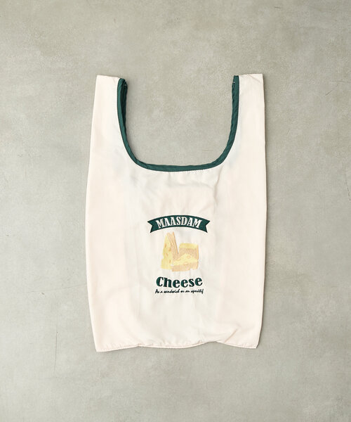 BIRTHDAY BAR（バースデイバー）の「リトルモカコンパクトマルシェバッグ（エコバッグ/サブバッグ・レディース・ホワイト系その他/ホワイト/ネイビー・0）」の7枚目の写真