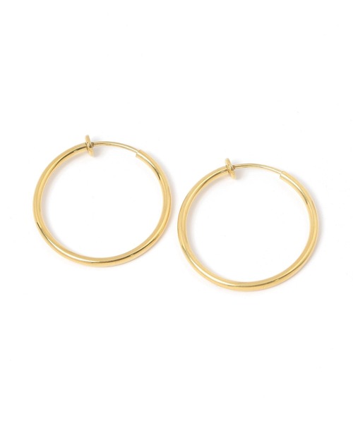 LOWRYS FARM（ローリーズファーム）の「ステンレスフープイヤリング 459507（イヤリング・レディース・グレー/ベージュ・FREE）」の2枚目の写真