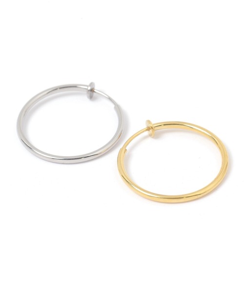 LOWRYS FARM（ローリーズファーム）の「ステンレスフープイヤリング 459507（イヤリング・レディース・グレー/ベージュ・FREE）」の5枚目の写真